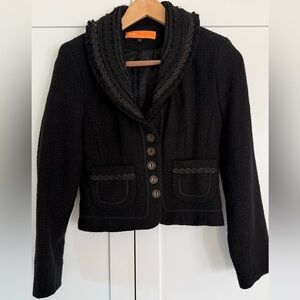 Cynthia Steffe Black Textured Blazer